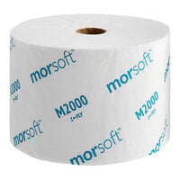 Morcon Morsoft 3 7/8" x 3 3/4" 1-Ply Standard 2,000 Sheet High-Capacity Toilet Paper Roll for Portable Restrooms - 24/Case