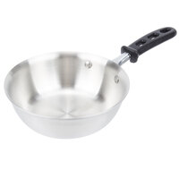 Vollrath 77790 Tribute 1 Qt. Tri-ply Stainless Steel Saucier Pan / Butter Warmer with with TriVent Black Silicone Handle