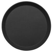 Cambro 900CT110 Camtread® 9" Round Black Satin Non-Skid Serving Tray - 12/Case