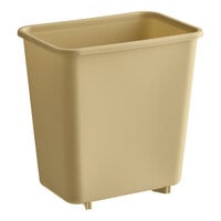 Lavex 7 Qt. / 1.75 Gallon Beige Rectangular Wastebasket / Trash Can