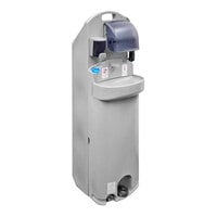 PolyJohn PSW3-2000G Encore Gray 15.5 Gallon Heated Portable Hand Sink with Foot Pedal - 110V