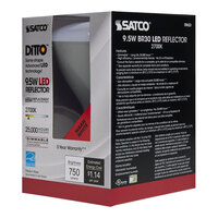 Satco S9620 9.5W Dimmable Frosted LED Flood Lamp, 750 Lumens, 2700K (BR30)