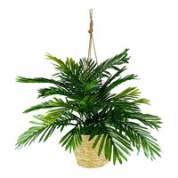 LCG Sales 30" Artificial Phoenix Palm in Natural Hanging Basket