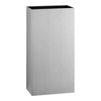 Bobrick Fino B-9279 6 Gallon Surface-Mounted Stainless Steel Waste Receptacle with Satin Finish