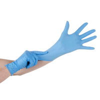Noble Products Nitrile 4 Mil Thick Powder-Free Textured Gloves - Large - Box of 100