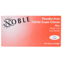 Noble Products Nitrile 4 Mil Thick Powder-Free Textured Gloves - Large - Box of 100