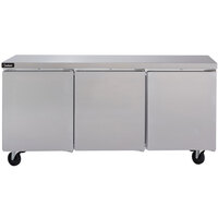 Delfield GUR72P-S 72 inch Front Breathing Undercounter Refrigerator with 3 inch Casters