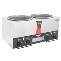 Vollrath 72028 Cayenne Twin 7 Qt. Countertop Warmer with Independent Timers - 120V, 1400W