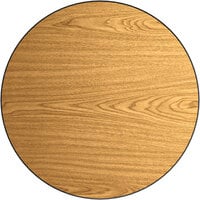 Lancaster Table & Seating 30" Laminated Round Table Top Reversible Walnut / Oak
