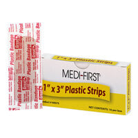 Medi-First 60075 1" x 3" Adhesive Bandage Strip - 16/Box