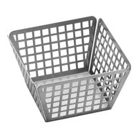 American Metalcraft 5" x 3" Laser Cut Square Stainless Steel Fry Basket Server
