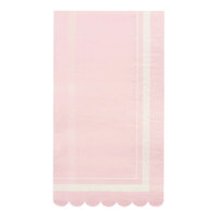 Sophistiplate Blush Scalloped Edge Paper Guest Towel - 240/Case