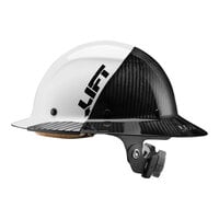 Lift Safety Dax Fifty50 White / Black Carbon Fiber Full Brim Hard Hat HDF50C-19WC