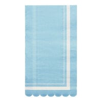 Sophistiplate Sky Blue Scalloped Edge Paper Guest Towel - 240/Case