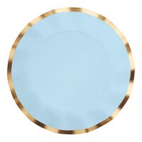 Sophistiplate 10 1/2" Everyday Sky Blue Wavy Paper Dinner Plate - 96/Case