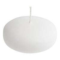 Hollowick 3" White Wax Floating Candle - 72/Case