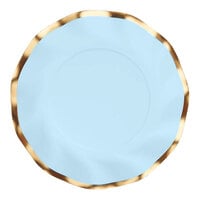 Sophistiplate 8" Everyday Sky Blue Wavy Paper Salad Plate - 96/Case
