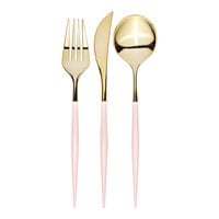 Sophistiplate Bella Gold / Blush Plastic Cutlery - 288/Case