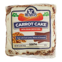 Ne-Mo's Bakery Individually Wrapped Carrot Cake Square 3.6 oz. - 36/Case