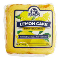 Ne-Mo's Bakery Individually Wrapped Lemon Cake Square 3 oz. - 36/Case