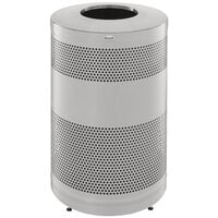 Rubbermaid FGS55SSTSSPL Round Stainless Steel Perforated Waste Receptacle 51 Gallon