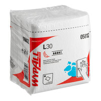 WypAll® L30 12" x 12 1/2" White Wiper 05812 - 1080/Case