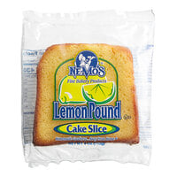 Ne-Mo's Bakery Individually Wrapped Lemon Pound Cake Slice 4 oz. - 12/Case