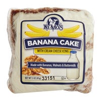 Ne-Mo's Bakery Individually Wrapped Banana Cake Square 3 oz. - 36/Case