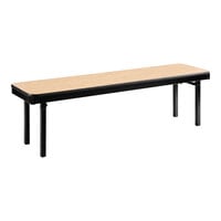 National Public Seating Max Seating 15" x 60" Fusion Maple Plywood Folding Bench with T-Mold Edge