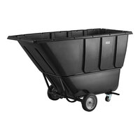 Lavex 1.5 Cubic Yard Black Forkliftable Standard-Duty Tilt Truck / Trash Cart (1,650 lb. Capacity)