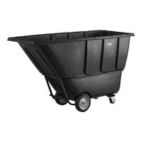 Lavex 1.5 Cubic Yard Black Standard-Duty Tilt Truck / Trash Cart (1,650 lb. Capacity)