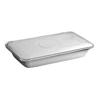Choice Full Size Heavy-Duty Foil Steam Table Pan Deep 3 3/8" Depth with Lid - 10/Pack
