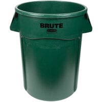 Rubbermaid 1779741 BRUTE 44 Gallon Green Round Trash Can