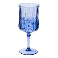 Sophistiplate Traditional 16 oz. Cobalt Blue SAN Plastic Wine Glass - 24/Case