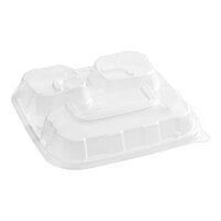 Stalk Market Plastic Dome Lid for 3-Compartment Fiber Containers - 200/Case