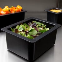 Cambro 26CF110 ColdFest 1/2 Size Black ABS Plastic Food Pan - 6 inch Deep