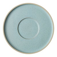 Luzerne Moira by Oneida 1880 Hospitality 6" Frosted Blue Stoneware Saucer - 24/Case