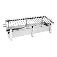 Eastern Tabletop P2 41 1/2" x 17" Stainless Steel Grill Stand with Removable Grill Top 3255G