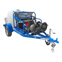 Delco Mobile Trailer 95103 Hot / Cold Trailer Pressure Washer with Honda Engine and General Pump - 4000 PSI; 5.0 GPM