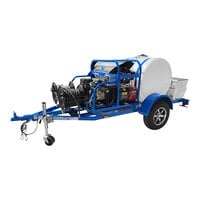 Delco Mobile Trailer 95104 Hot / Cold Trailer Pressure Washer with Vanguard Engine and Comet Pump - 4000 PSI; 5.0 GPM