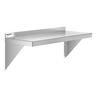 Regency 12" x 30" NSF 18 Gauge Stainless Steel Solid Wall Shelf