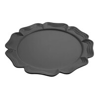 Bon Chef Queen Anne 13" Black Sandstone Finish Cast Aluminum Round Platter