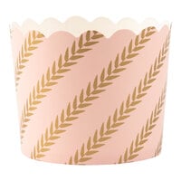 Sophistiplate Simply Baked 5 oz. Pink Leaf Baking Cup - 120/Pack