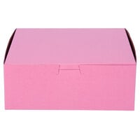 8 inch x 8 inch x 3 inch Pink Pie / Bakery Box - 250/Bundle