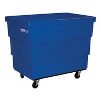 Royal Basket Trucks R13-BLX-RCA-4HNN 23 Cu. Ft. Blue Recycle Cart with 4 Swivel Casters