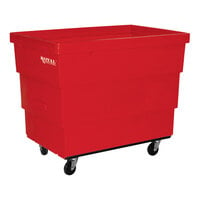 Royal Basket Trucks R13-RDX-RCA-4HNN 23 Cu. Ft. Red Recycle Cart with 4 Swivel Casters