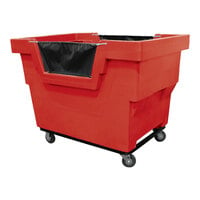 Royal Basket Trucks Red Mail Truck with 4 Swivel Casters R23-RDX-MTA-4UNN