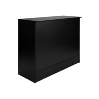 48" x 20" x 38" Black Cash Register and Checkout Service Counter