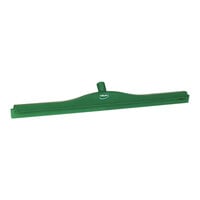 Vikan 27 5/8" Hygienic Double Blade Rubber Floor Squeegee with Plastic Frame and Replacement Cassette