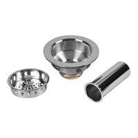 Dearborn 816T Brass Sink Basket Strainer with Locking Cup and Chrome-Plated Tailpiece